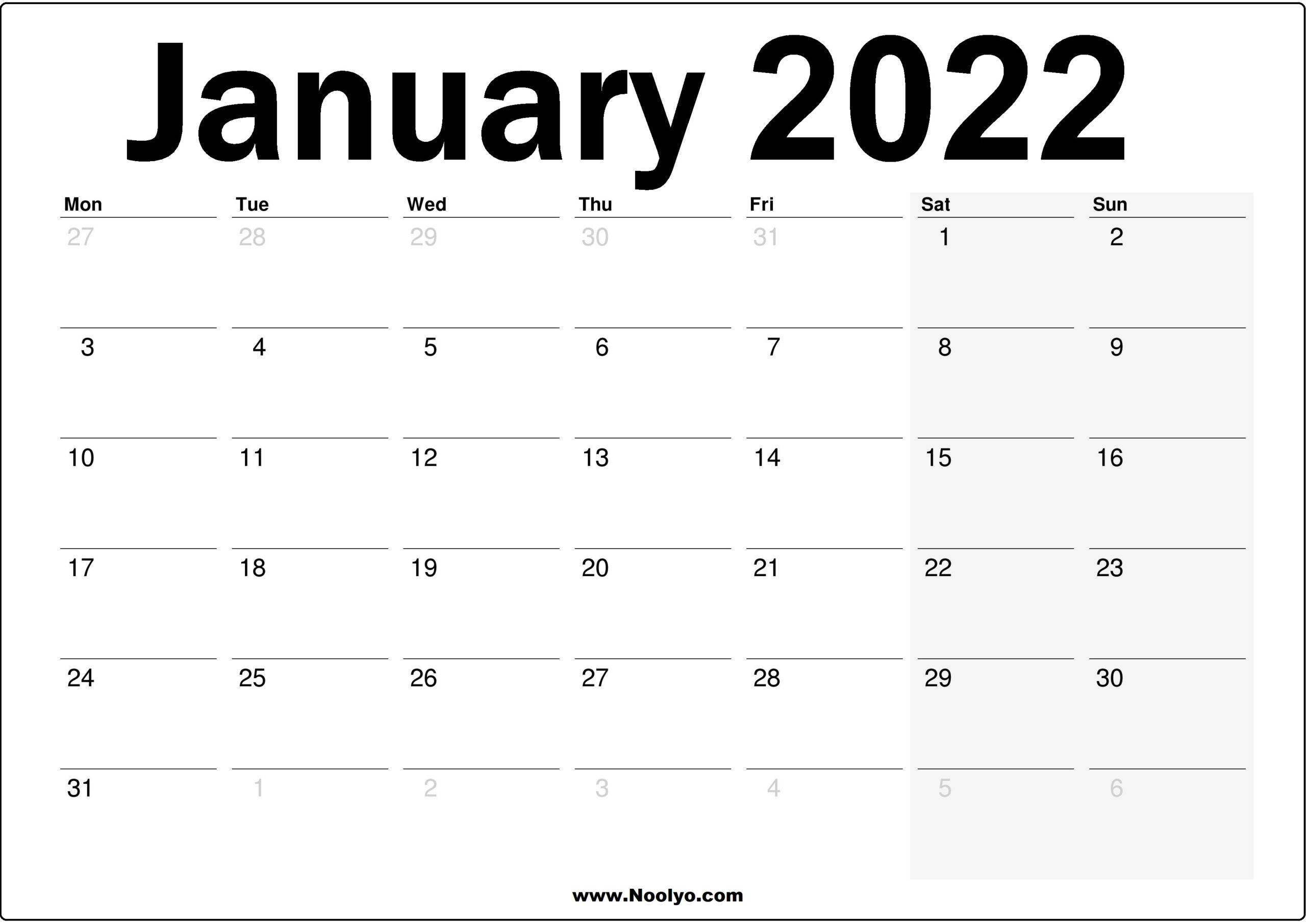 January 2022 Uk Printable Calendar - Noolyo