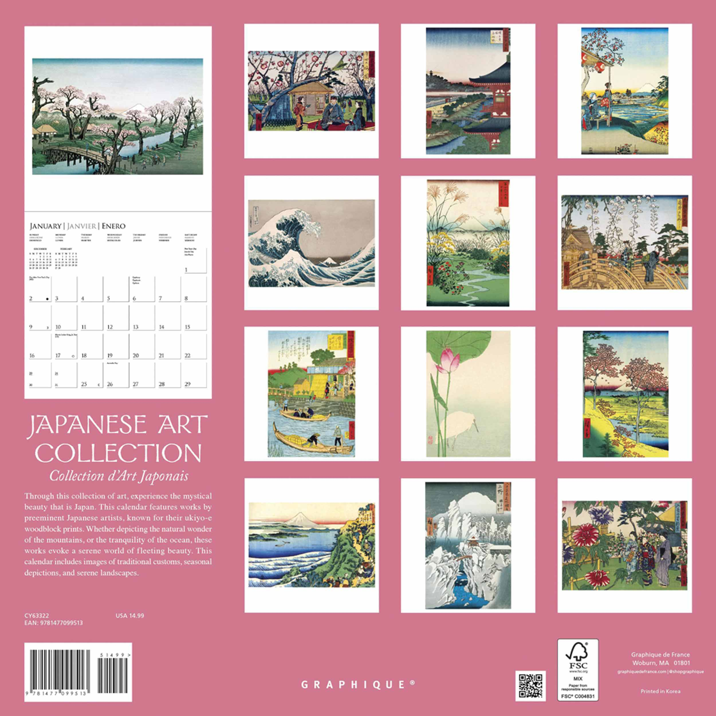 Japanese Art Collection Calendar 2022 At Calendar Club