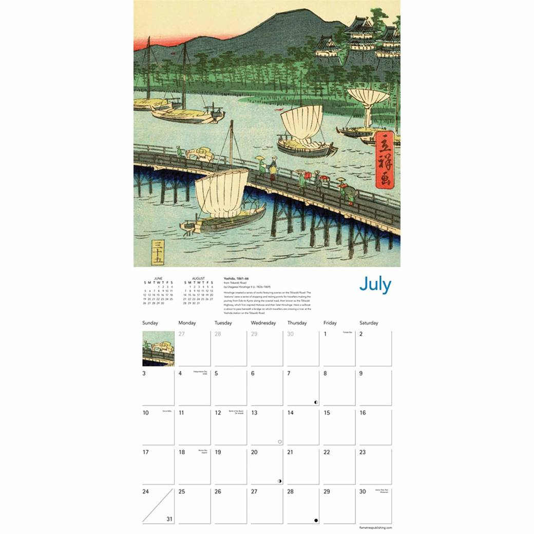 Japanese Woodblocks Calendar 2022 At Calendar Club