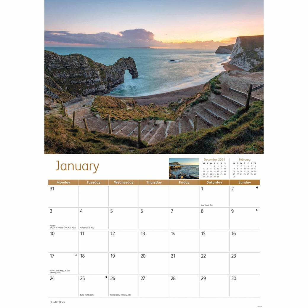 Jurassic Coast A4 Calendar 2022 At Calendar Club