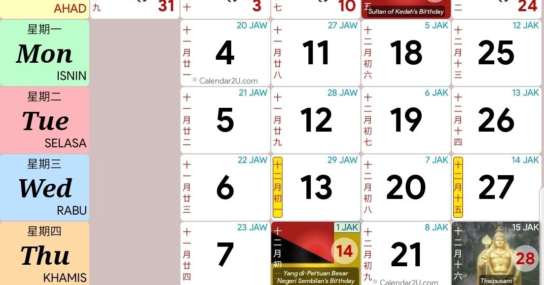 Kalender Mei 2021 Malaysia : Calendar 2021 Malaysia