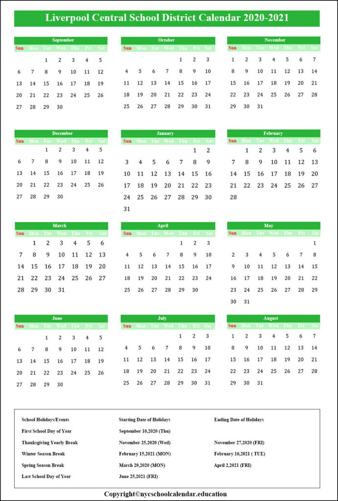 Liverpool Csd Archives | Nyc School Calendar Holidays