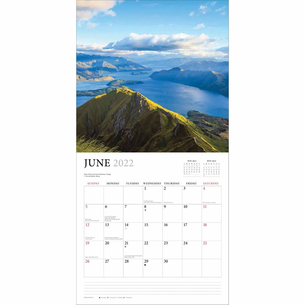 Majestic New Zealand Calendar 2022 At Calendar Club