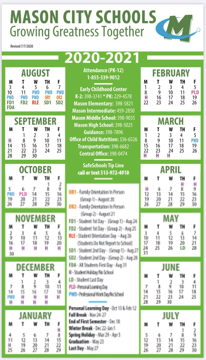 Mason Calendar 2021 | Calendar 2021