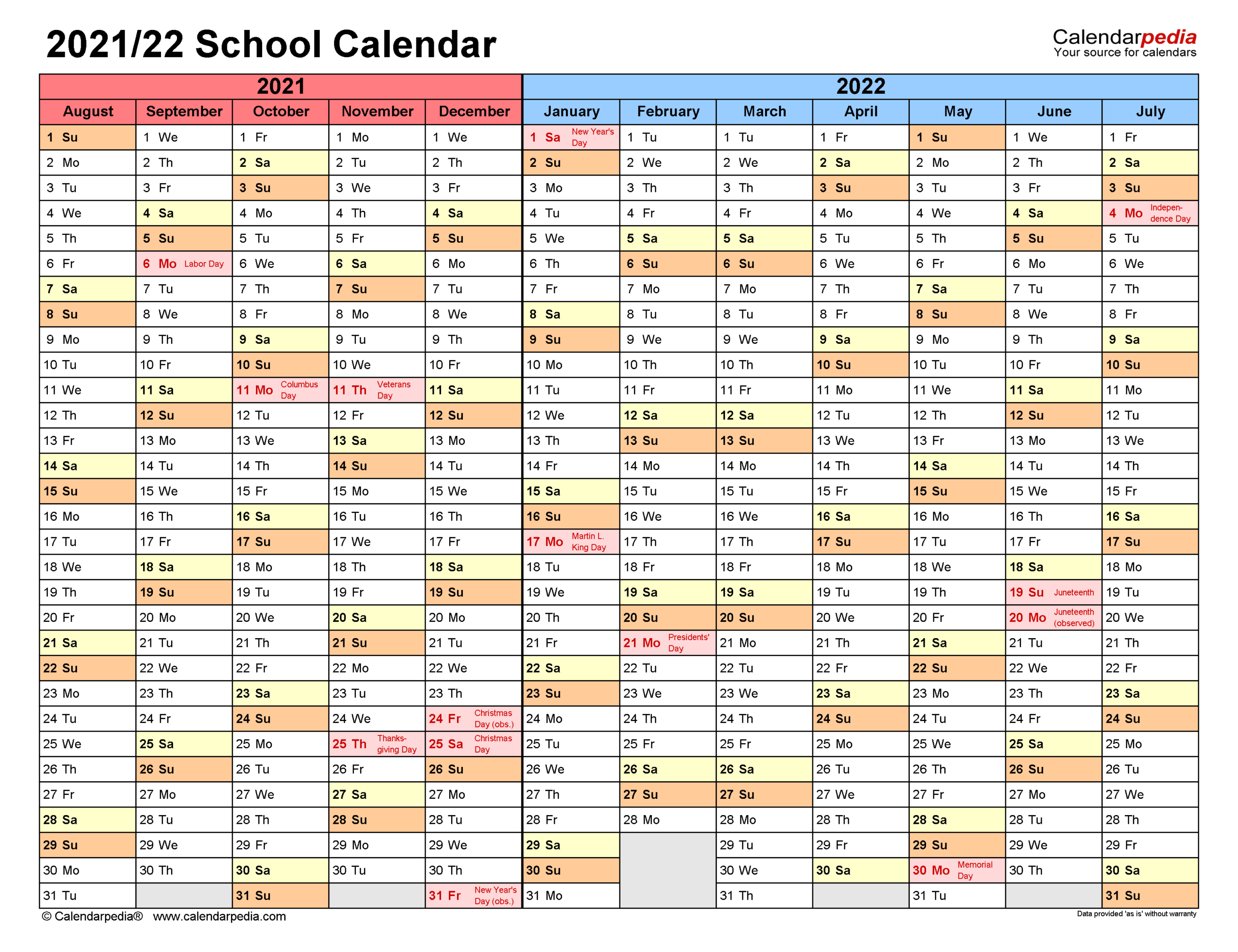 Mexico School Calendar 2021 2022 - Holiday Calendar