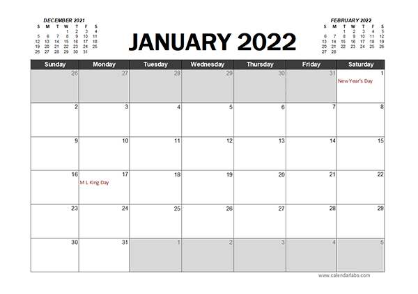 Monthly 2022 Excel Calendar Planner - Free Printable Templates