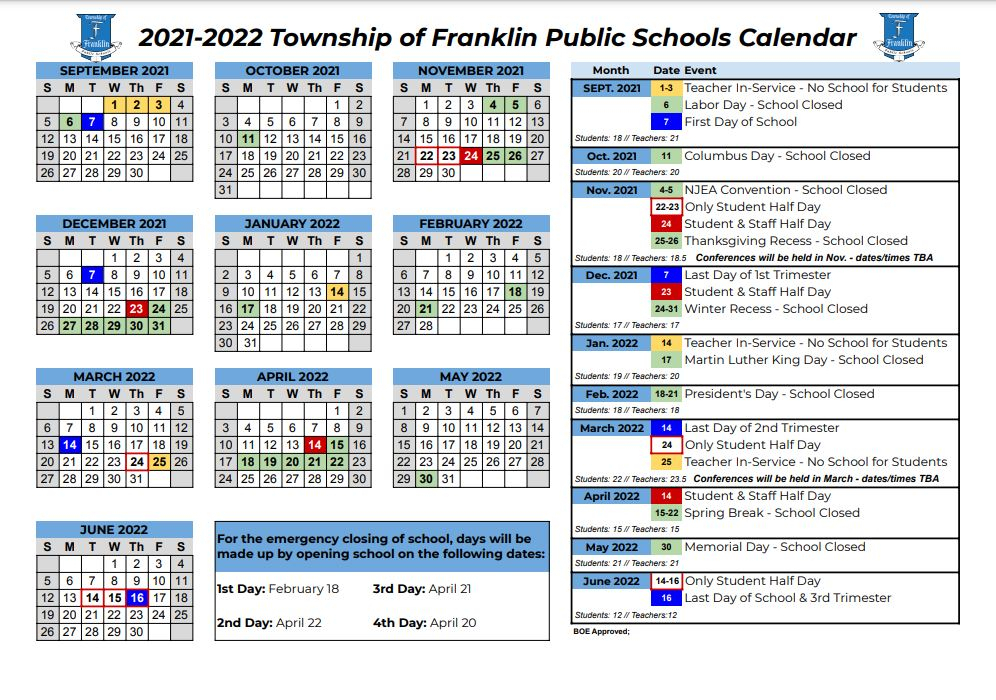 Randolph Nj School Calendar 2022 | Calendar Printables Free Blank