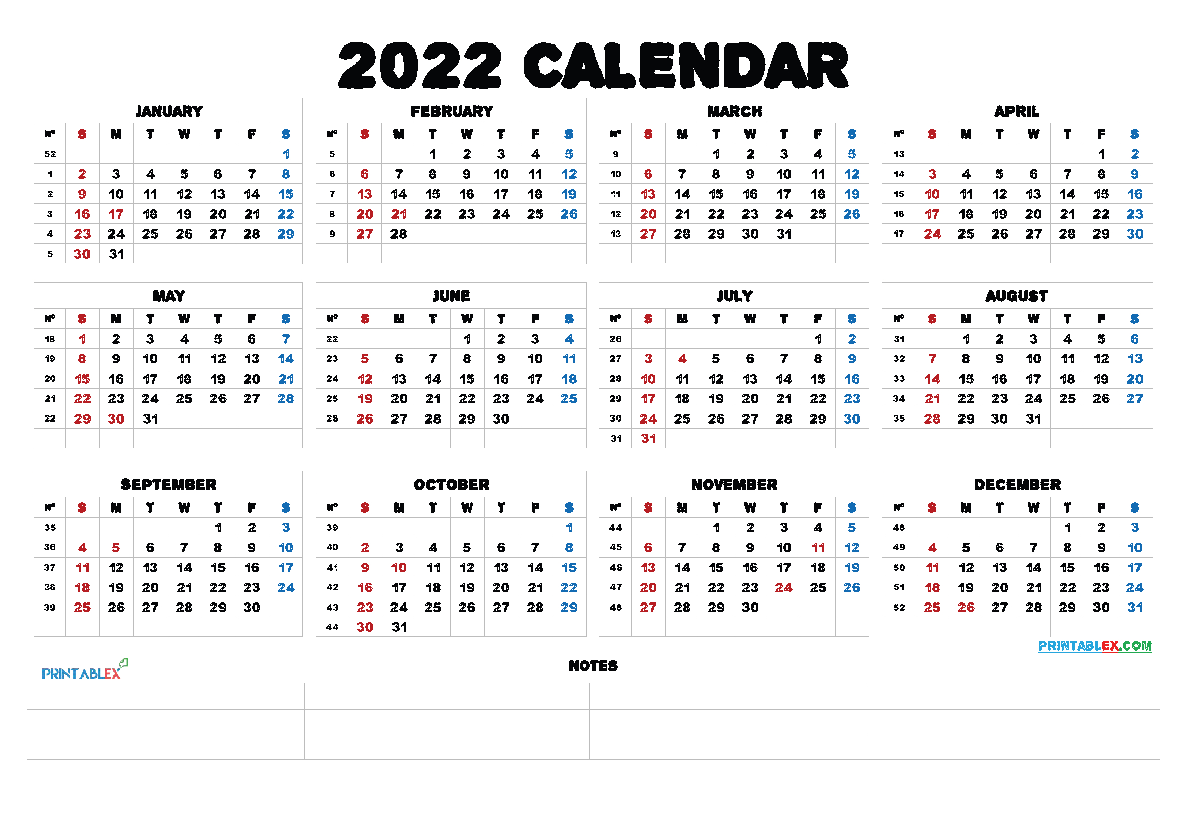 National Weeks On Calendar 2022 - Calendar Printable 2022