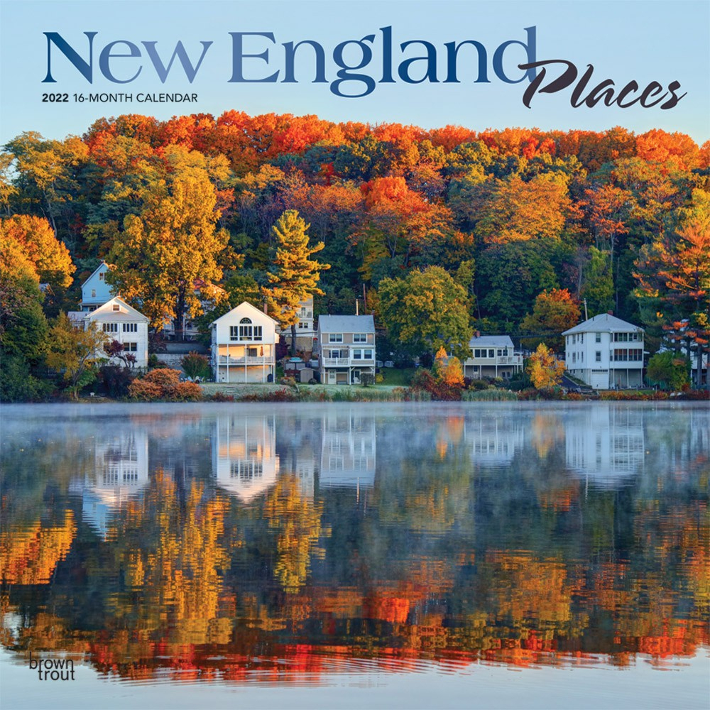 New England Places 2022 12 X 12 Inch Monthly Square Wall