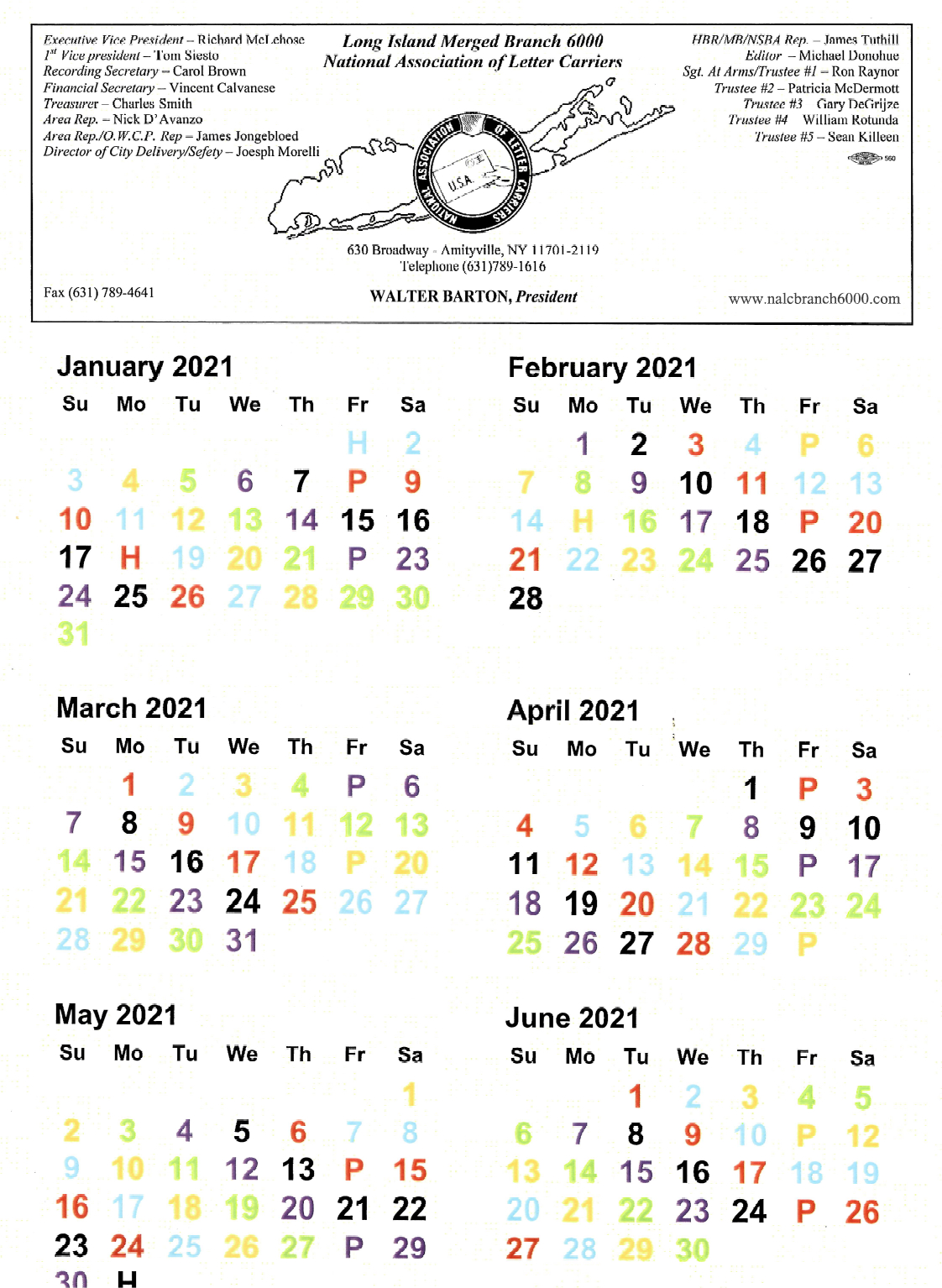 2022 Nalc Calendar Customize And Print