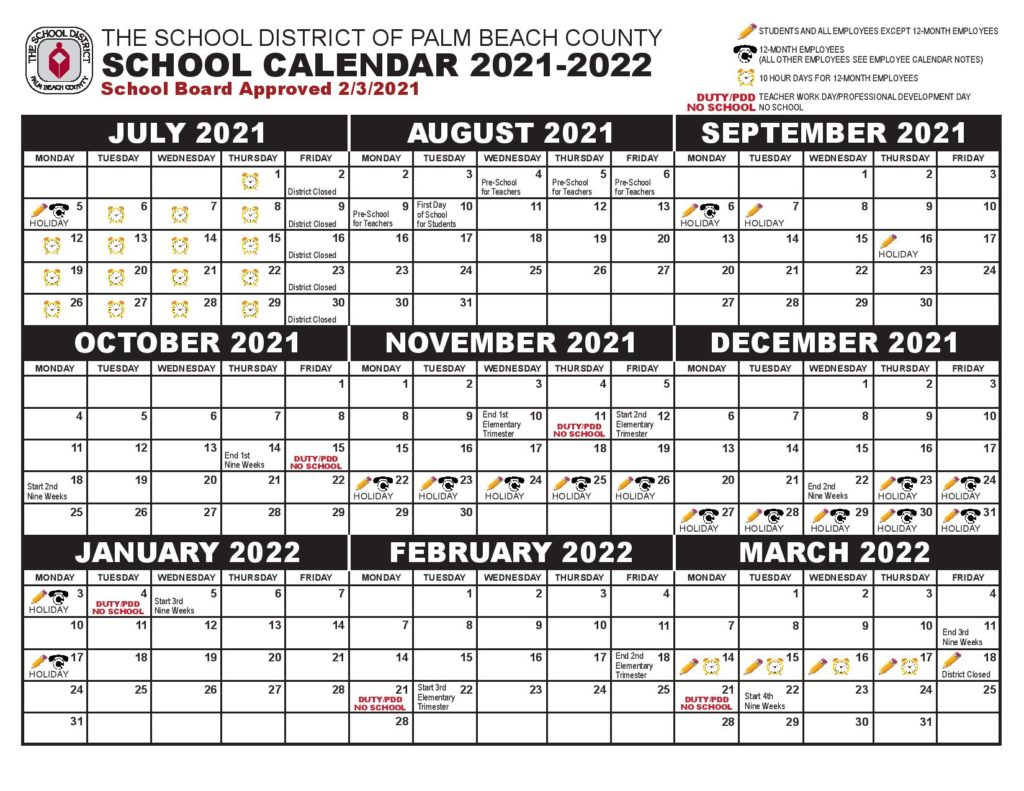 Holiday Calendar 2021 To 2022