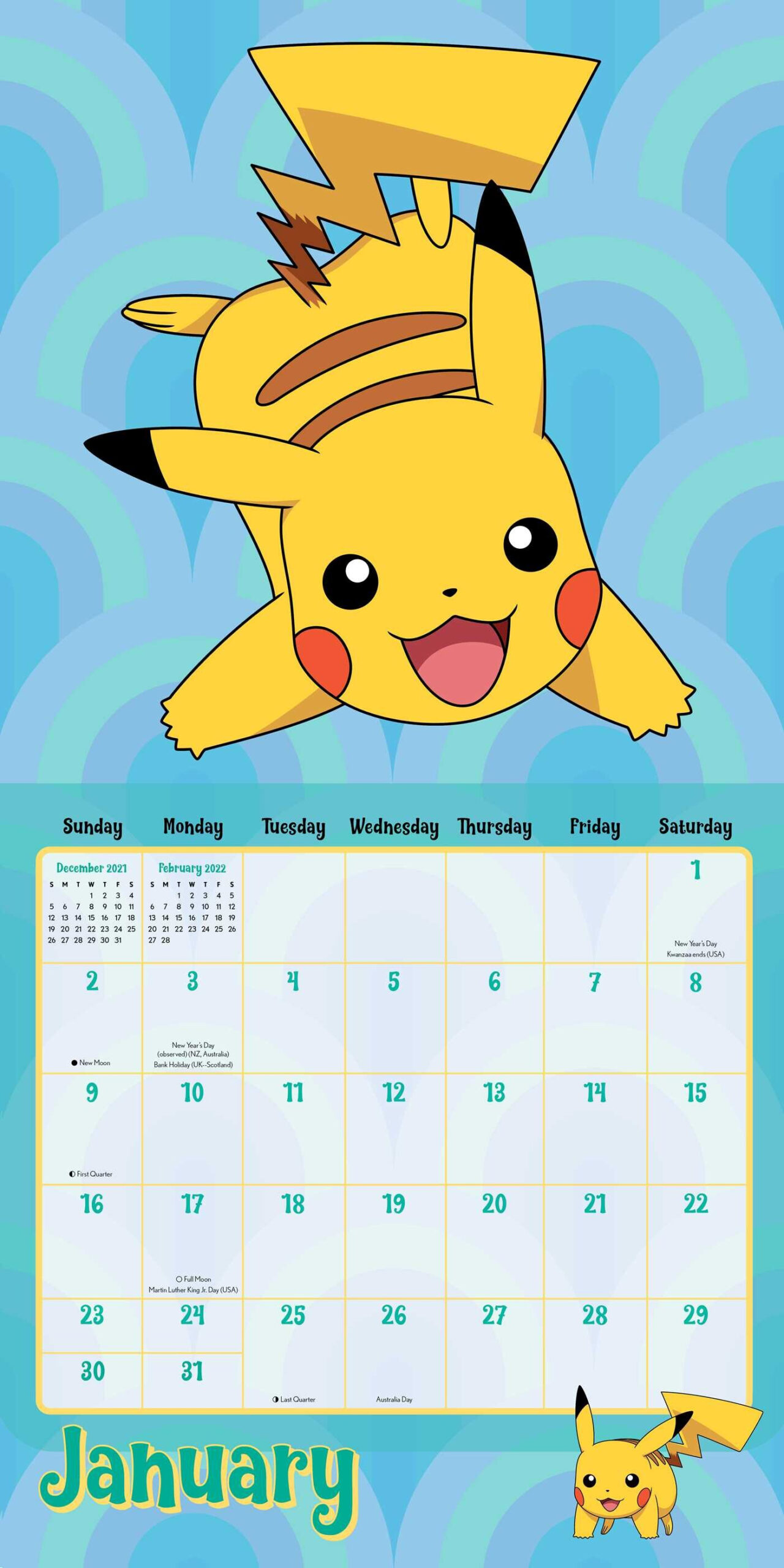 Pokemon Pikachu Party 2022 Wall Calendar - Book Summary