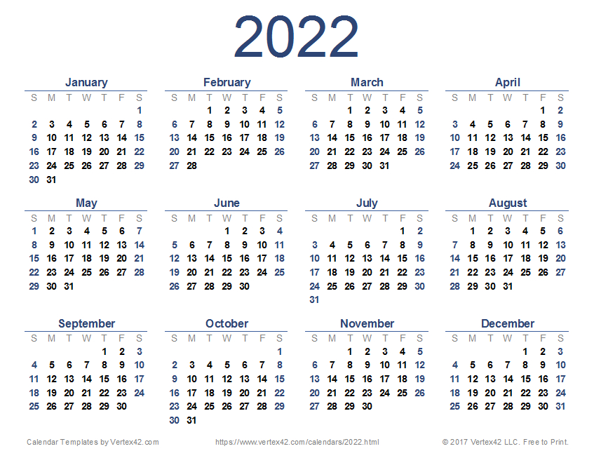 Printable Online Calendar 2022 | Printable Calendar 2021