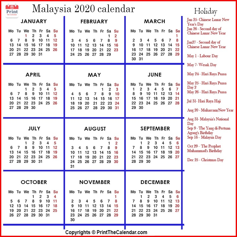 Public Holidays In Malaysia 2022