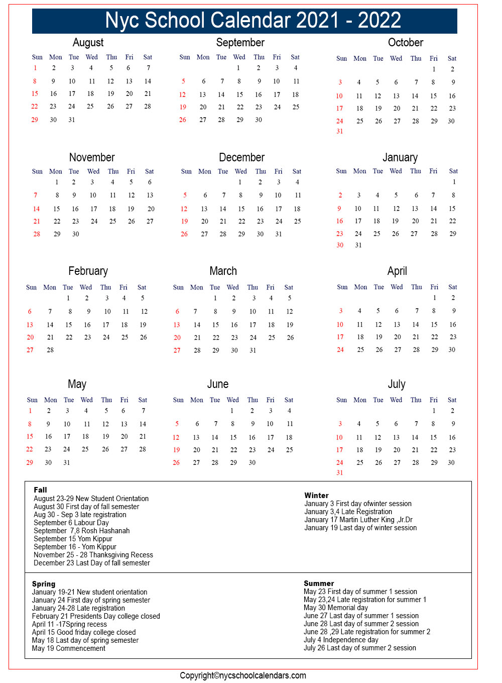 Summer 2022 Calendar Printable | Calendar Printables Free Blank