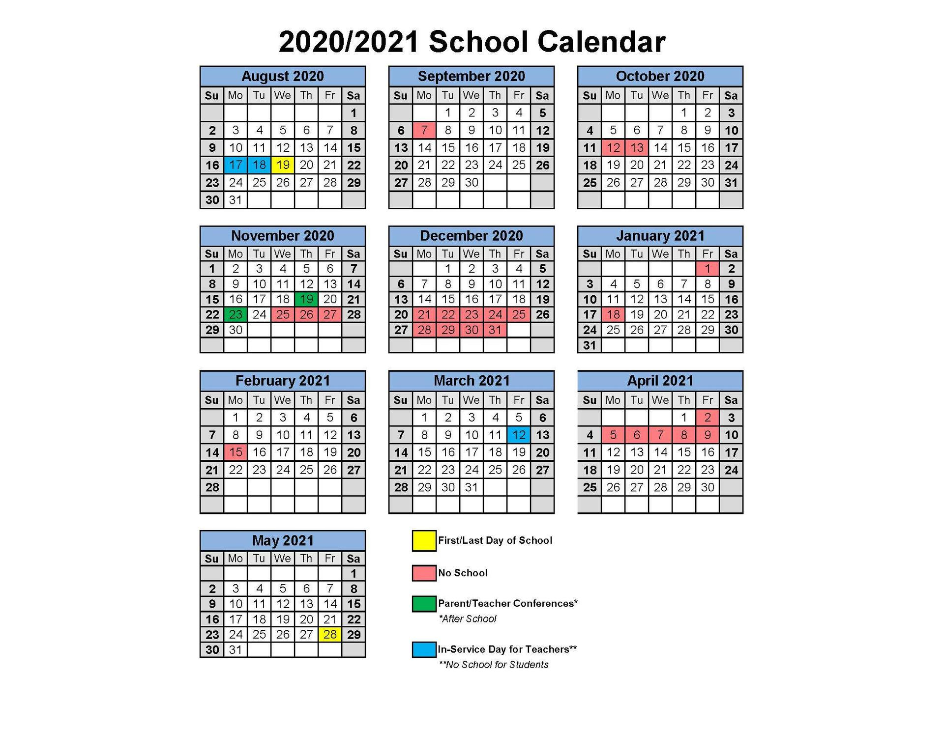 School Calendar - Parents - Guardian Angels School