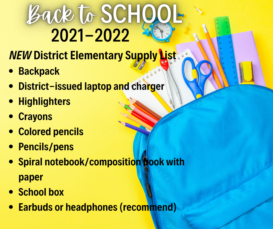 School Information / District Supply List 2021-2022