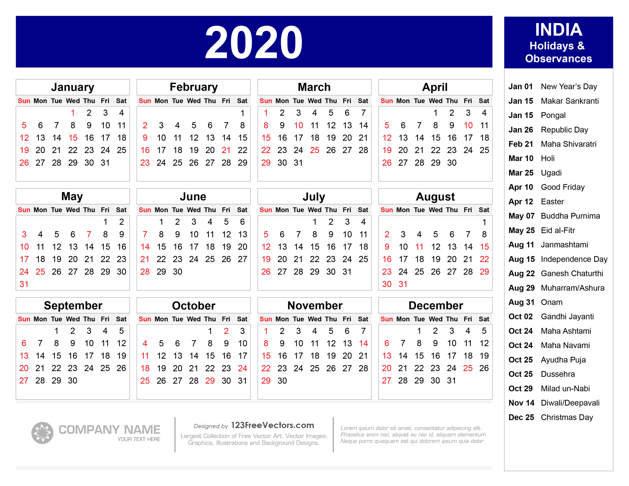 Template Kalender 2020 Cdr Gratis - Contoh Gambar Template