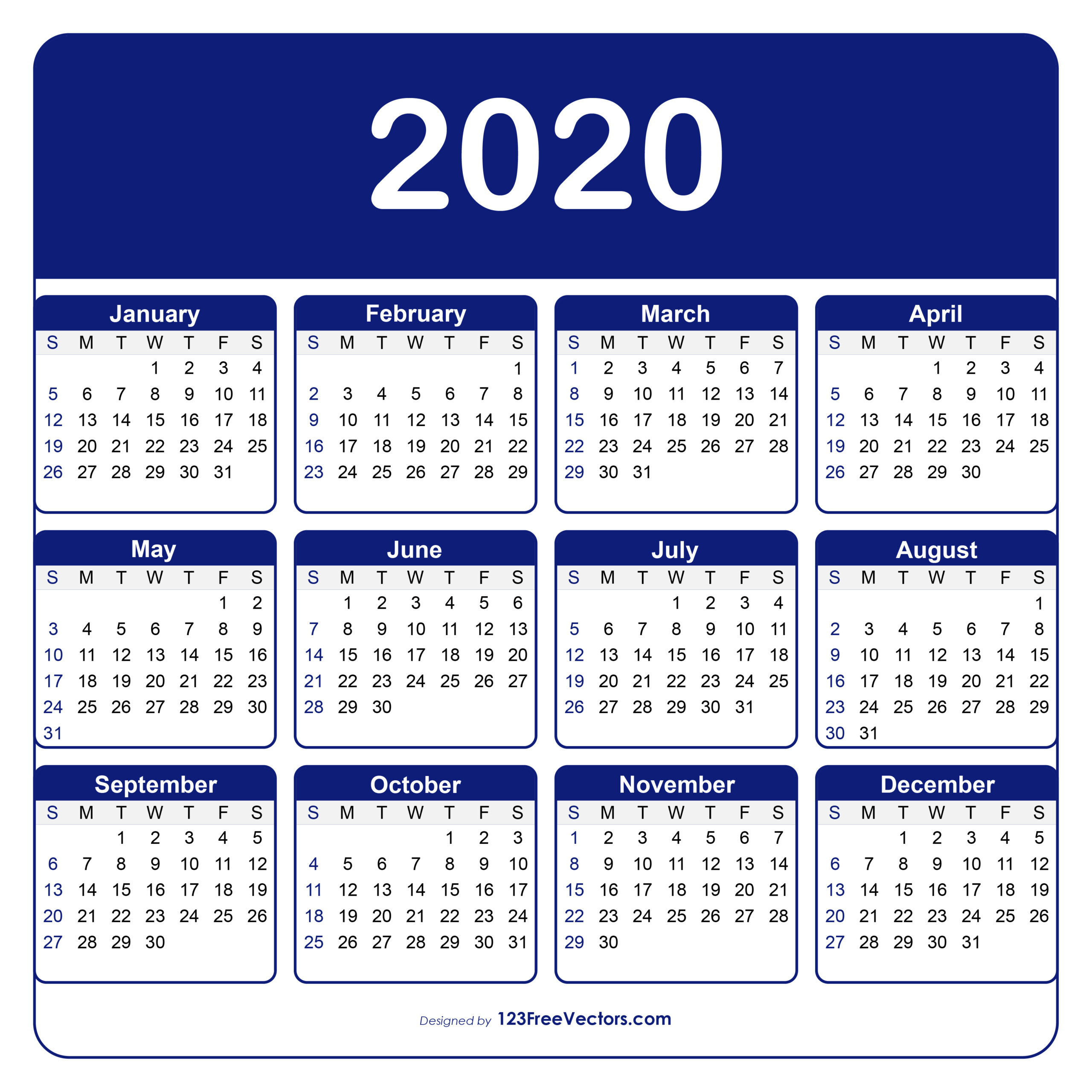 Template Kalender 2021 Adobe Illustrator - Celoteh Bijak