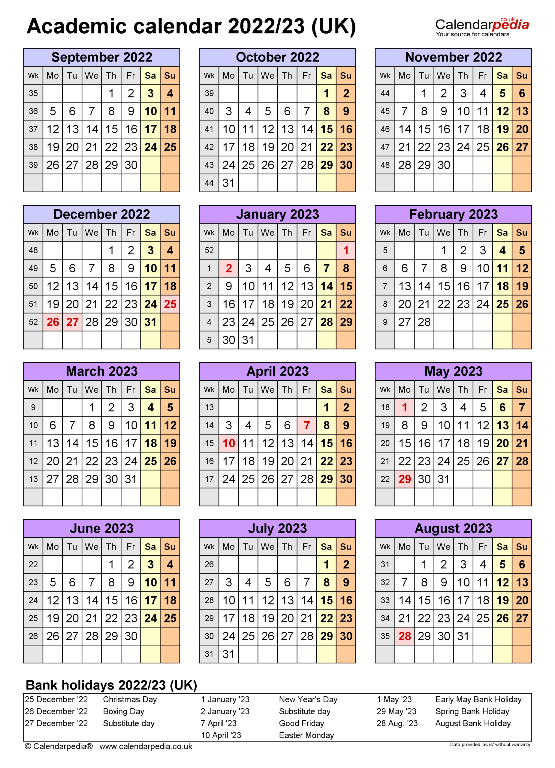 University Of Arizona Calendar 2022 23