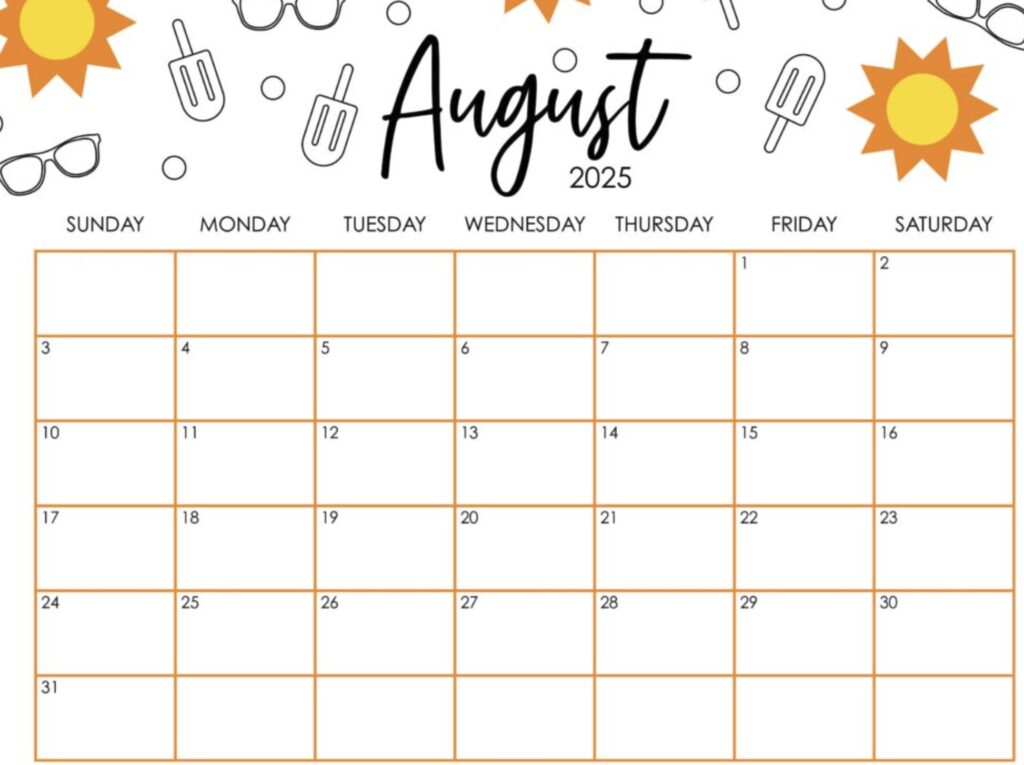 august 2025 calendar printable free august 2025 calendar printable free