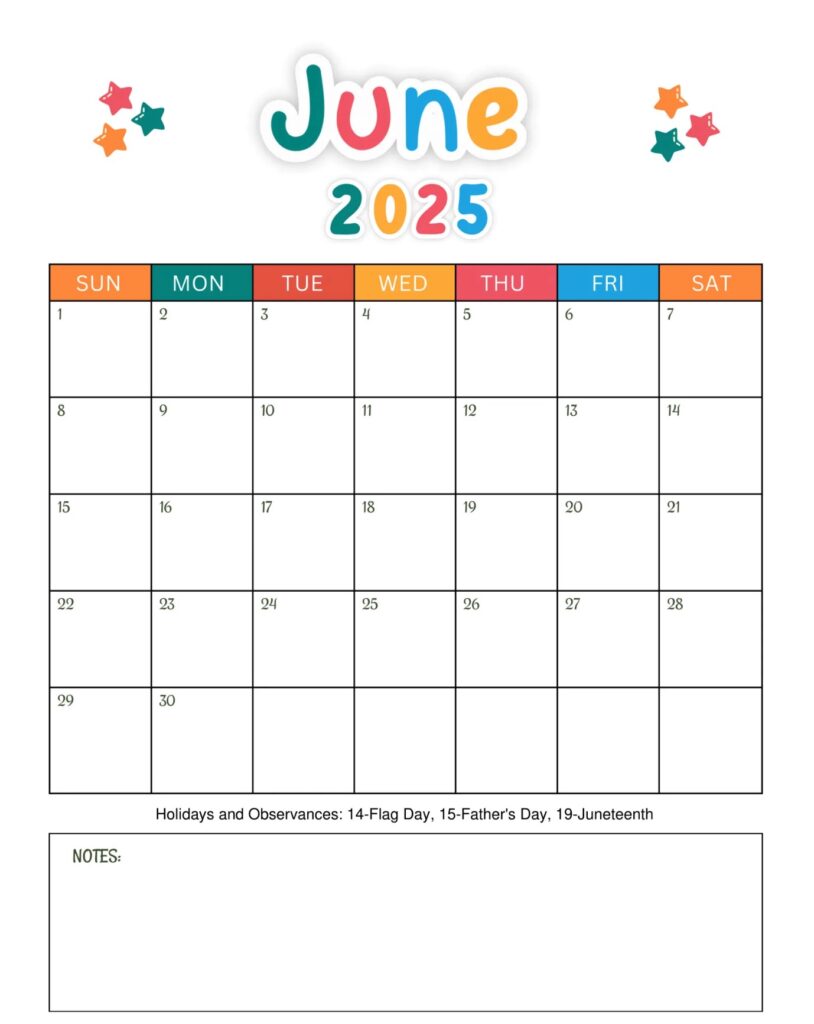 blank monthly calendar June 2025 printable blank monthly calendar June 2025 printable