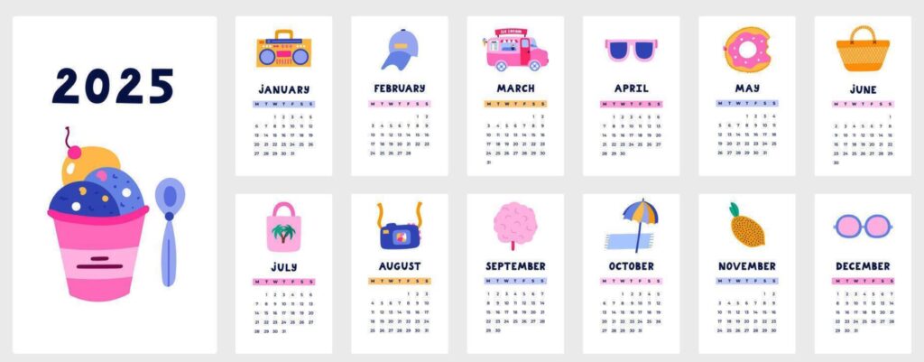 free colorful calendar template for students free colorful calendar template for students