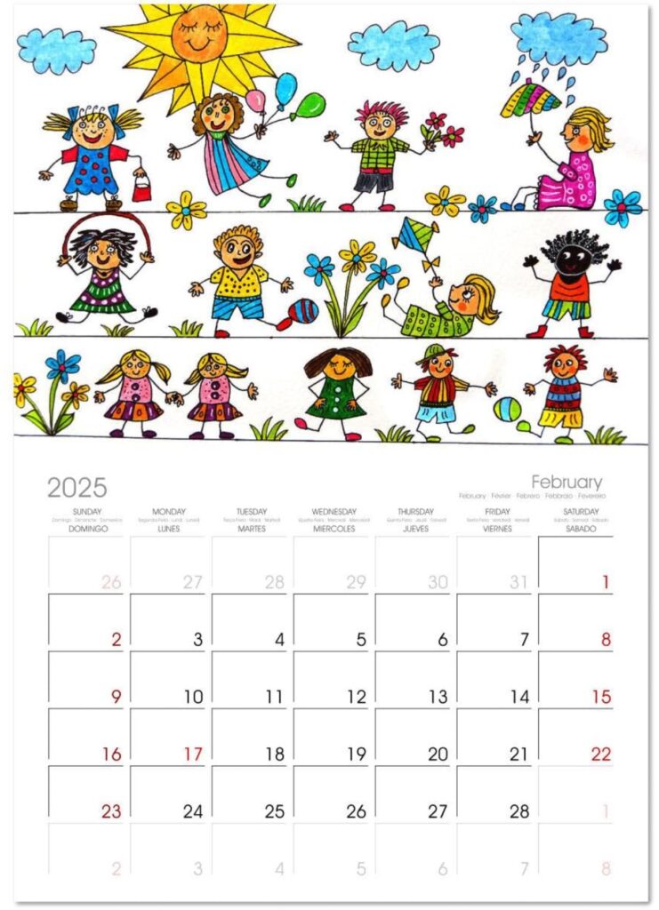fun monthly calendar for children 2025 fun monthly calendar for children 2025