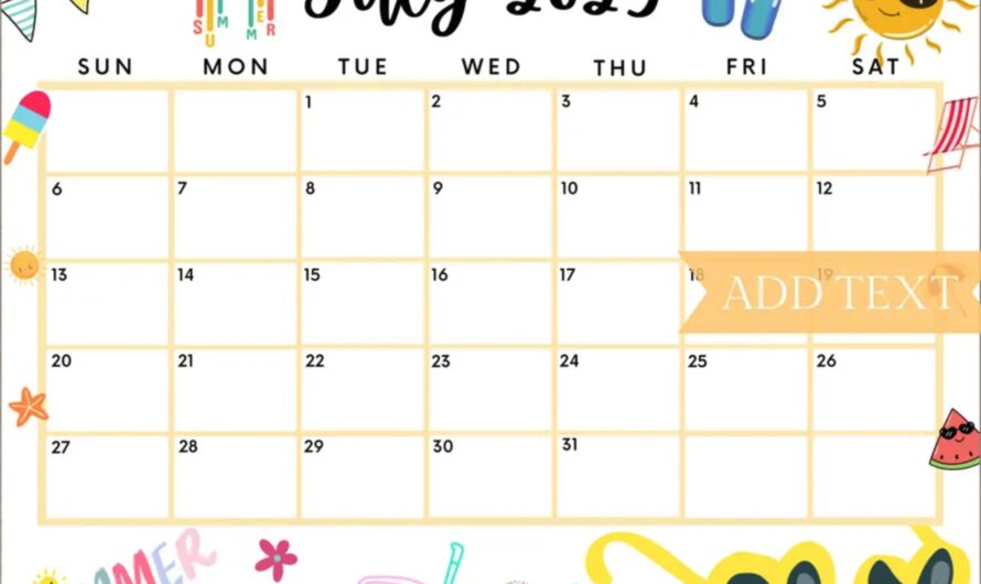 Blank Calendar of June and July 2025 Free Printable Templates