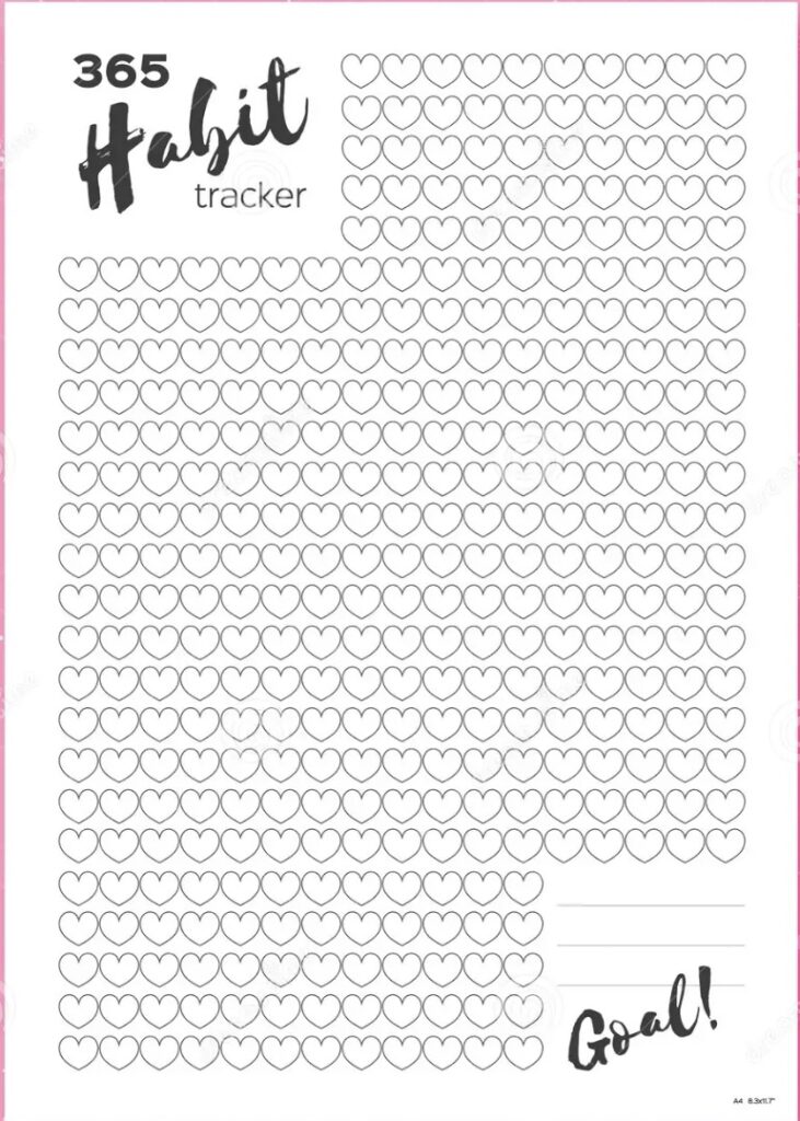 Year long habit tracker printable 365 day tracker with space for multiple habits Year long habit tracker printable 365 day tracker with space for multiple habits