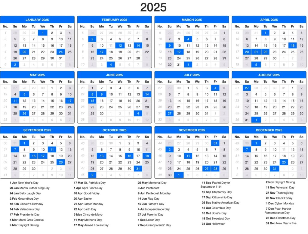 free printable 2025 calendar with holidays free printable 2025 calendar with holidays
