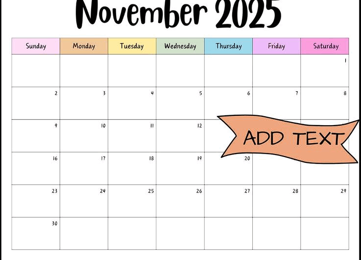 November Calendar 2025 – Free Printable Templates