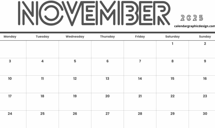 Download Calendar November 2025 in High-Quality JPG and PNG