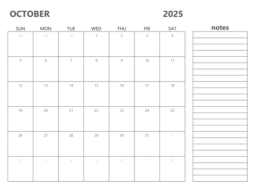 Editable 2025 calendar images for October and December planning