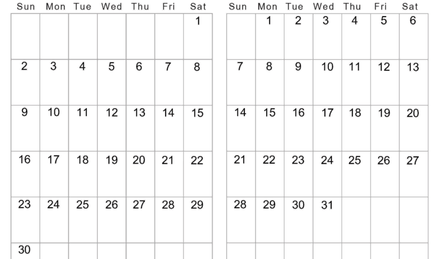 November & December 2025 Calendar – Printable Templates for Year-End Planning