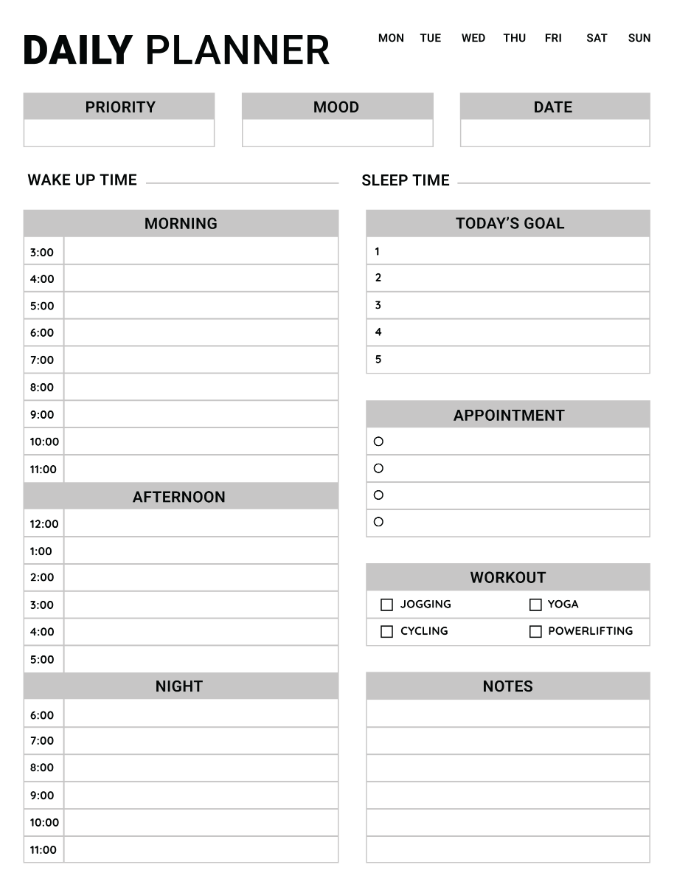 2026 Productivity Planner Layouts and Templates
