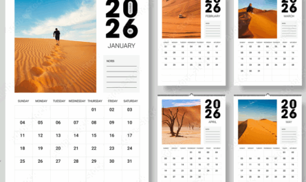 2026 calendar indesign template