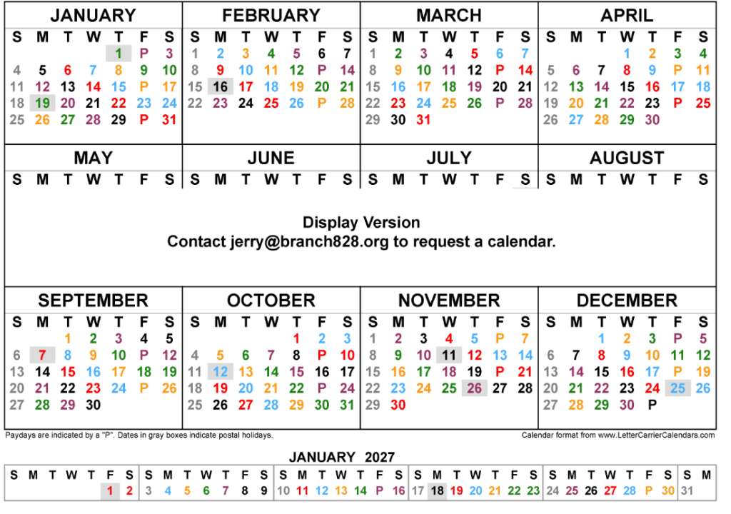 Color Coded Calendar Planning System 2026