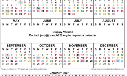 Color Coded Calendar Planning System 2026