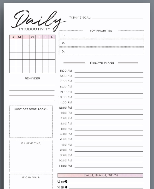 Daily Productivity Planner Ideas 2026