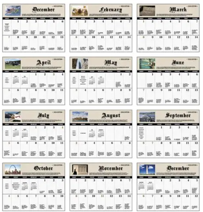 Historical Calendar Templates