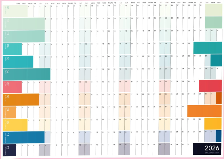 Modern Photo Calendar Wall Planner 2026