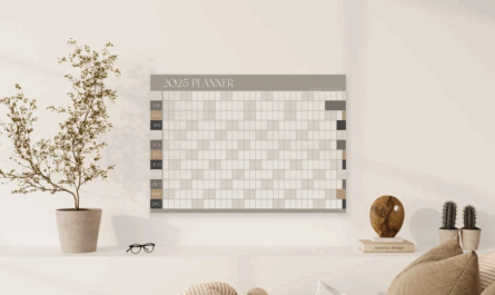 Quiet minimalism calendar design with earthy neutrals