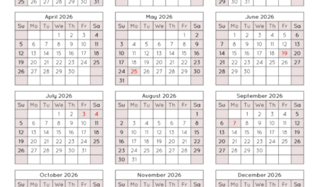 Time Management Holiday Schedule 2026