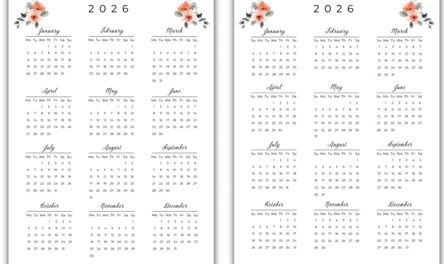 Best Digital Calendar & Tools Designs and Printable Versions for 2026