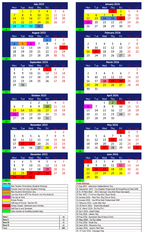 Daily planning with cultural and historical calendar for 2026