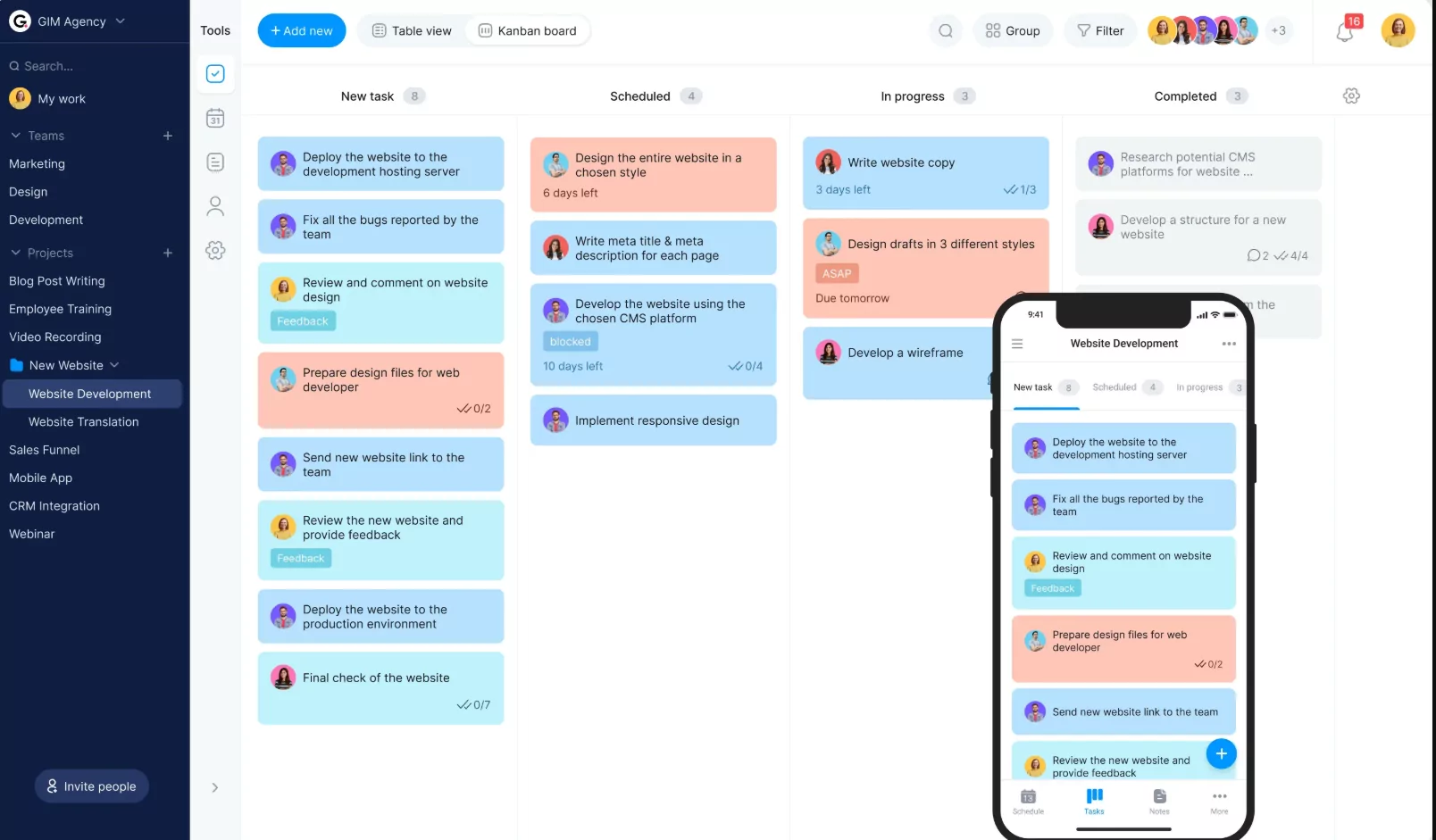 Modern planner design with digital calendar and task management tools