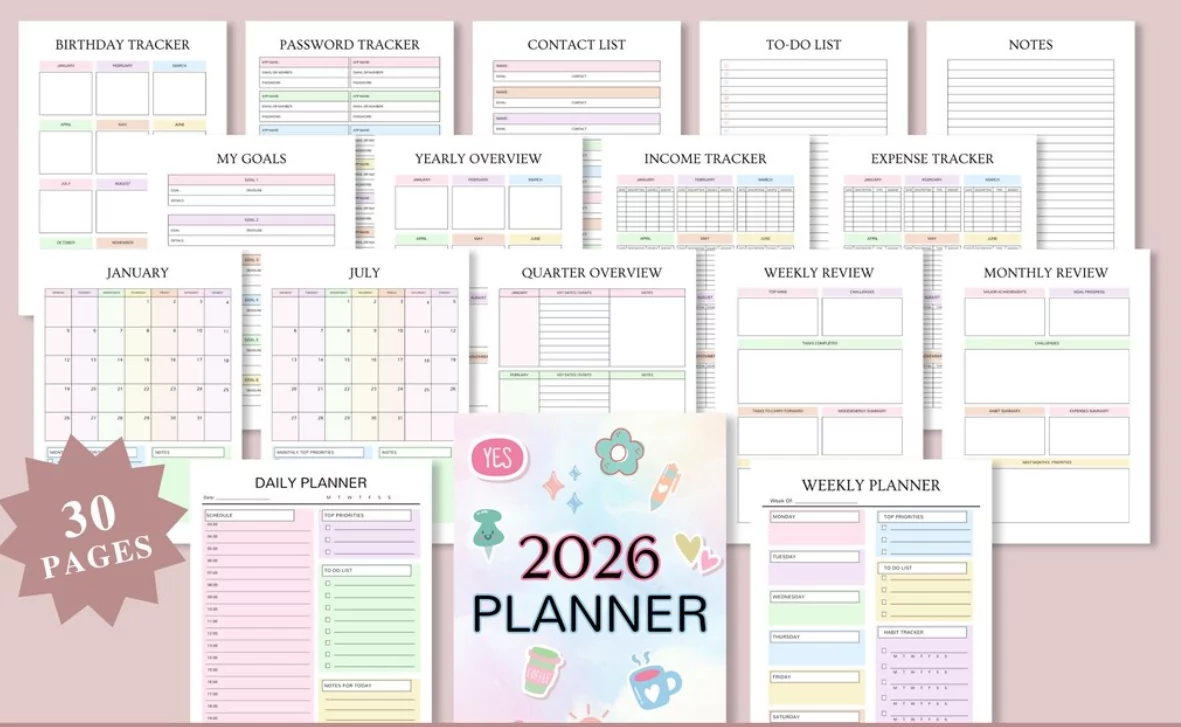 creative printable calendar ideas for 2026 habit tracking and planning