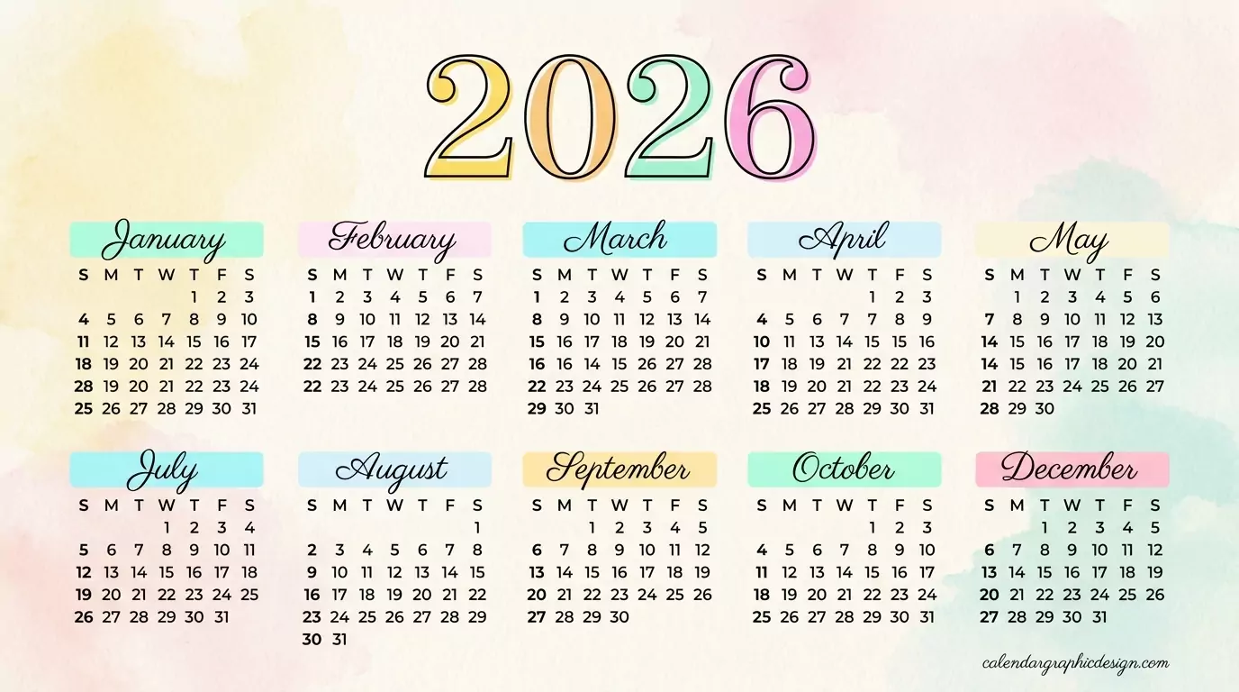 yearly calendar Best Printable Calendar Designs and Printable Versions for 2026